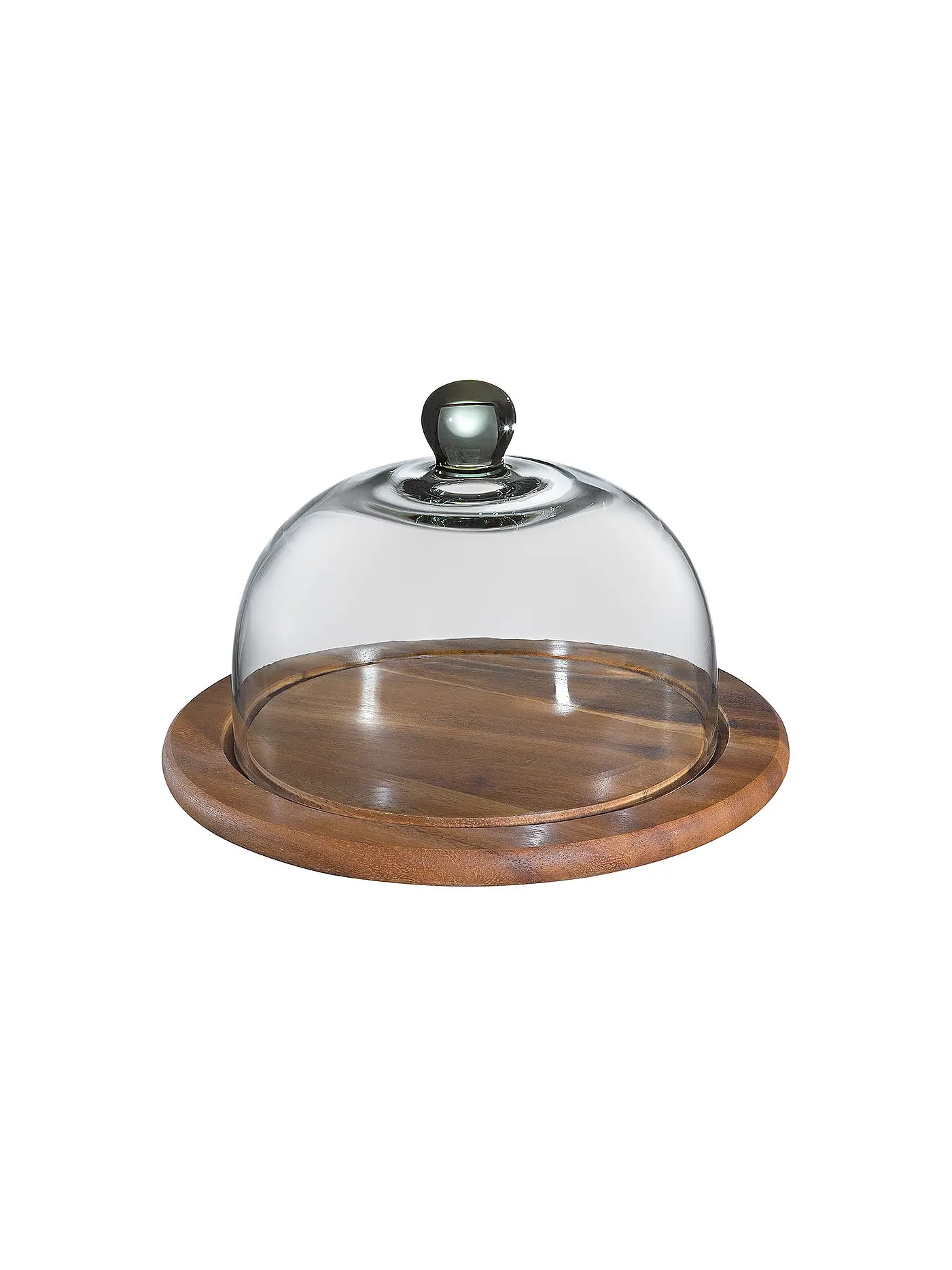 ZASSENHAUS | Käseglocke mit Glasdeckel Akazie 25cm | 